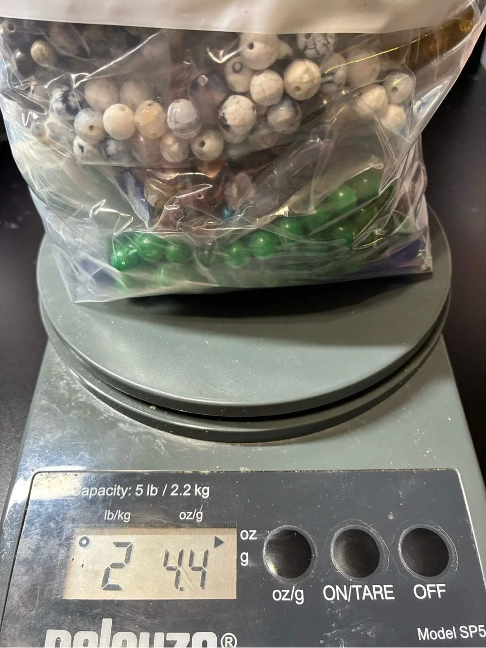 Assorted 2+ pounds of gemstone Bead Mix - Turquoise, blue, Green, Purple - Picture 16 of 16